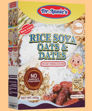 Load image into Gallery viewer, Rice & Soya , Oats and Date Powder(Dr Annie’s Cereal) 400g 6m+