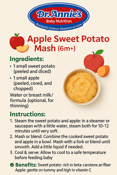 🍎🍠 Apple Sweet Potato Mash (6m+)