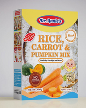 Load image into Gallery viewer, Rice, Carrot &amp; Pumpkin Mix Powder (Dr Annie's Cereal) 400g 6m+
