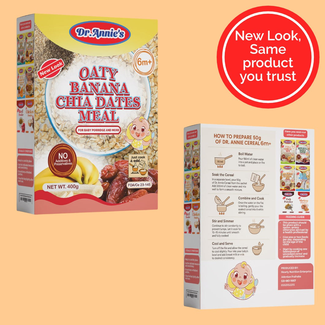 Oaty Banana Chia Dates Meal/(Dr Annie Cereal) 400g 6m+