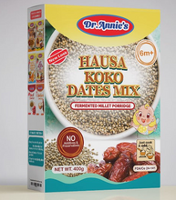 Load image into Gallery viewer, Hausa koko Dates Mix/Fermented Millet Porridge (Dr. Annie’s Cereal) 400g 6m+
