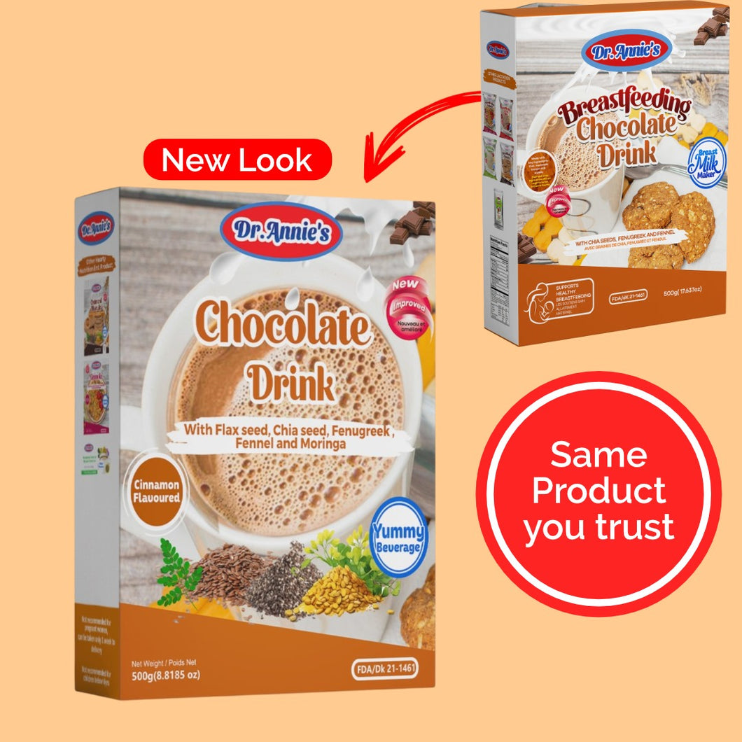 Chocolate Drink (with fenugreek , fennel ,moringa , flax and chia seed) hospital pack