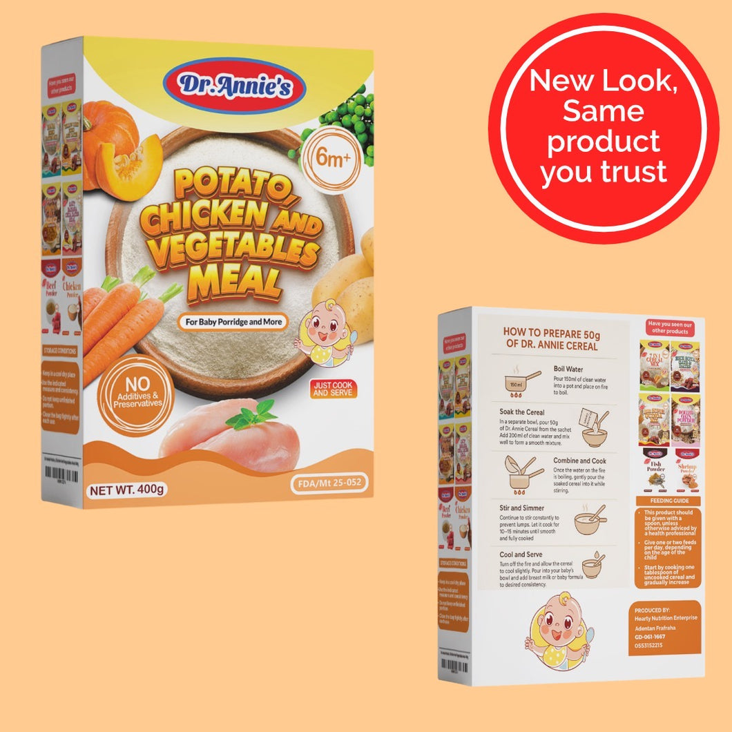 Potato Chicken and Vegetables Meal/  (Dr Annie's cereal) 400g 6m+
