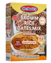 Load image into Gallery viewer, Brown Rice  date mix Powder (Dr Annie's Cereal) 400g 6m+

