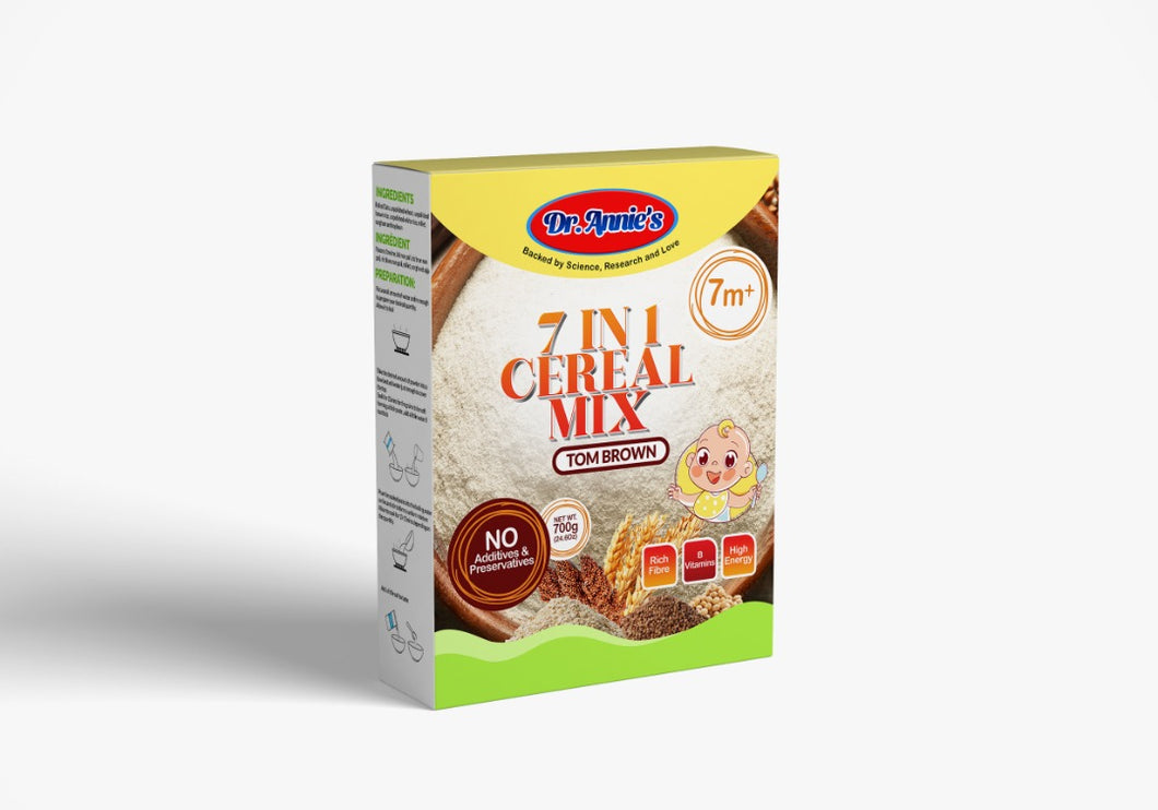 7 In 1 Cereal Mix / Super Grow And Gain Blend  (Dr Annie's Cereal) 500g 7m+